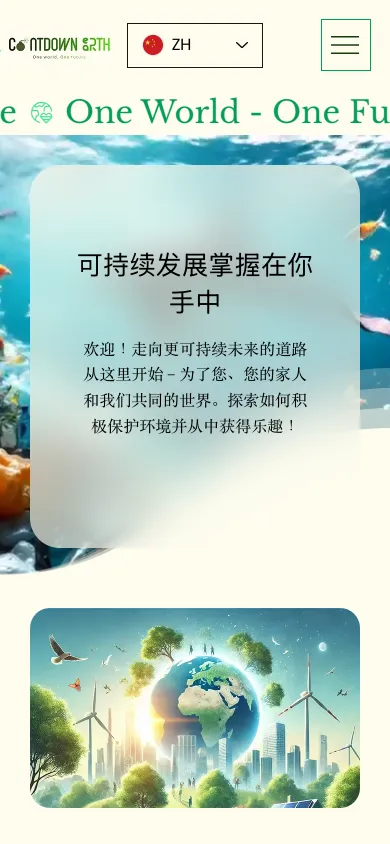 Chinesische Startseite auf dem Handy mit Sprachwahl ZH und chinesischer Überschrift auf der Karte, Screenshot vom 17.10.2026