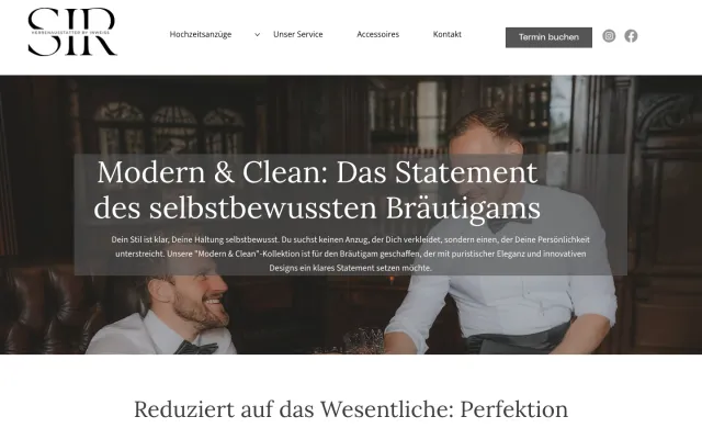 SIR by InWeiß, Stilwelt „Modern & Clean“ am Desktop